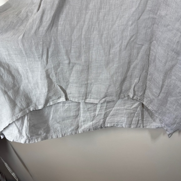 Banana Blue Gray Linen Asymmetrical Tank Dress Made in Australia Size S - Picture 14 of 16